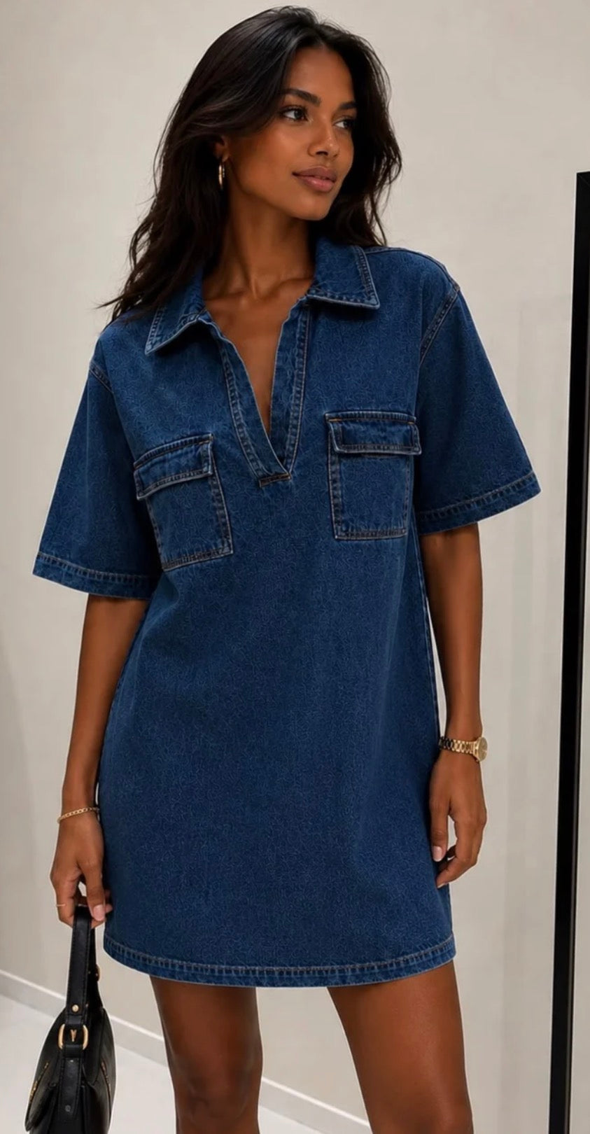 Flora dress denim